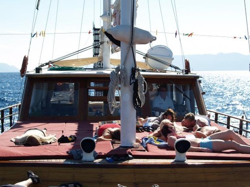 Gulet sailing - it’s a tough life ©  SW